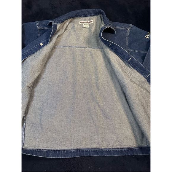 Vintage Boxx Jeans Baggy Skater Hip Hop Denim Jacket Sz Large BR - Picture 6 of 10